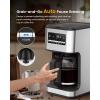 COWSAR 14-Cup Coffee Maker, 24-Hour Programmable Coffee Brewer, Keep Warm, Drip Free, Washable Filter, Stainless Steel, Silver