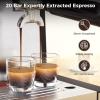 COWSAR (2025 New) Espresso Machines with Built-in Anti-Clog, 20 Bar Expresso Coffee Machines with Milk Frother Steam Wand, Tamping Tool, Espresso Machine with Grinder for Latte, Cappuccino, Americano(Espresso Maker Pro)