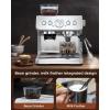COWSAR Espresso Machine 15 Bar, Semi-Automatic Espresso Maker with Bean Grinder and Milk Frother Steam Wand, 75 oz Removable Water Tank for Cappuccino, Latte, Stainless Steel, normal, CM8050