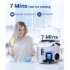 COWSAR Nugget Ice Maker Countertop, Chewable Nugget Ice Cubes Machine, Quick Ice Making 34Lbs/Day, Self-Cleaning, Portable Ice Machine for Home Kitchen Office Party