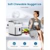 COWSAR Nugget Ice Makers Countertop, Soft Chewable Crushed Ice Maker Machine, Portable Pebble Ice Maker Countertop, 34Lbs/Day, Self-Cleaning, One-Button Operation Ice Machine for Home Kitchen Party