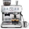 COWSAR Espresso Machine 15 Bar, Semi-Automatic Espresso Maker with Bean Grinder and Milk Frother Steam Wand, 75 oz Removable Water Tank for Cappuccino, Latte, Stainless Steel, normal, CM8050