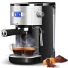 COWSAR Single Serve Coffee Maker, K Cup Coffee Brewer for Capsule and Ground Coffee, Capsule Coffee Machine with 40 Oz Water Tank, Instant-Heat, 5 Brew Sizes Up To 14 Oz, Black(Espresso Machine)
