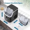 COWSAR Nugget Ice Makers Countertop Soft Chewable Pellet Ice Machine with Auto-Cleaning Function, 35Lbs/24H, Portable Ice Makers for Kitchen, Office, Home，Black(Stainless Steel Black)