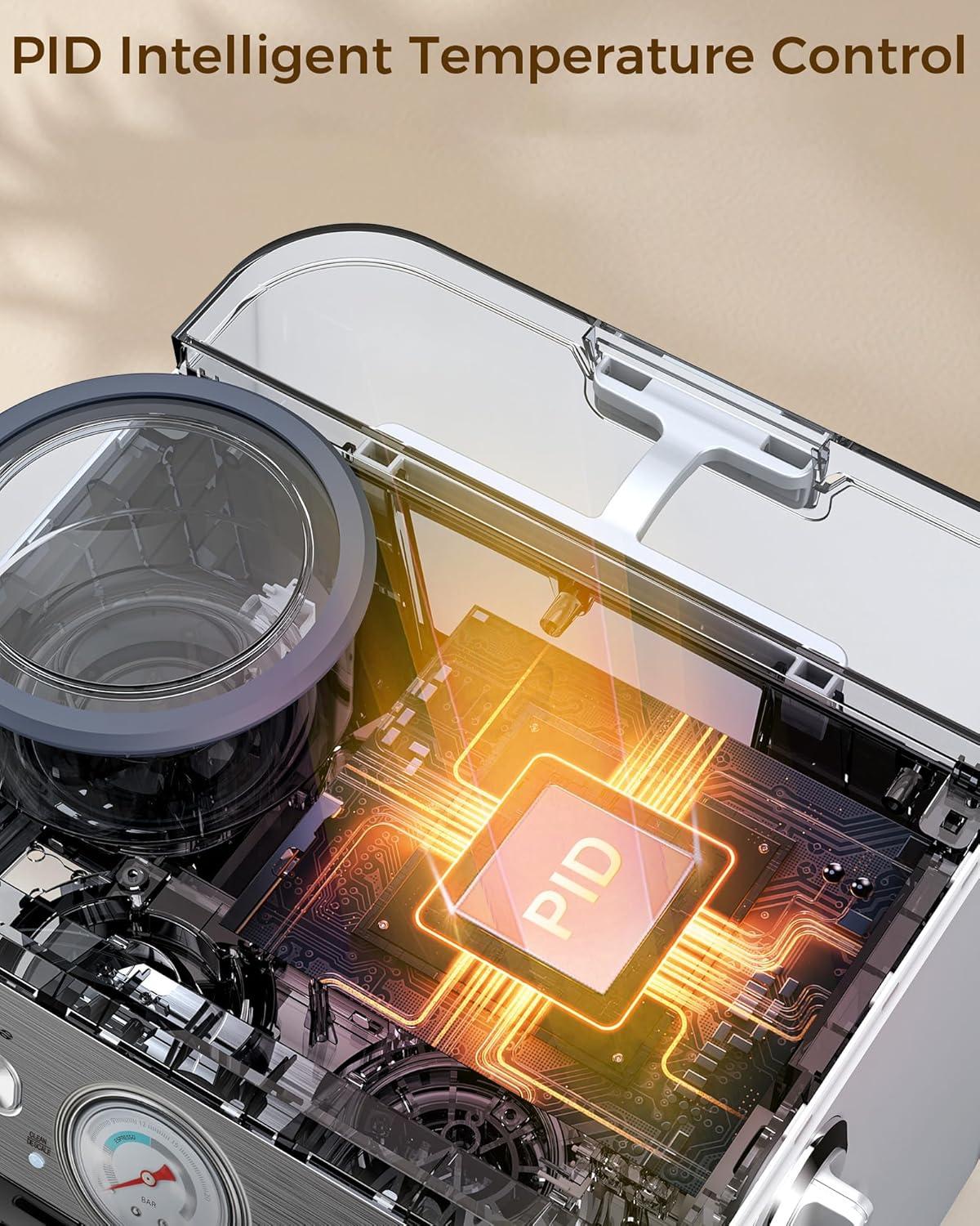 imageCOWSAR 20 Bar Espresso Machine with Grinder ampamp Milk Frother Steam Wand 58mm Expresso Coffee machines Commercial Stainless Steel Coffee Maker for Cappuccino and Latte Perfect for Home and Caf UseCoffee Grinder Upgrade