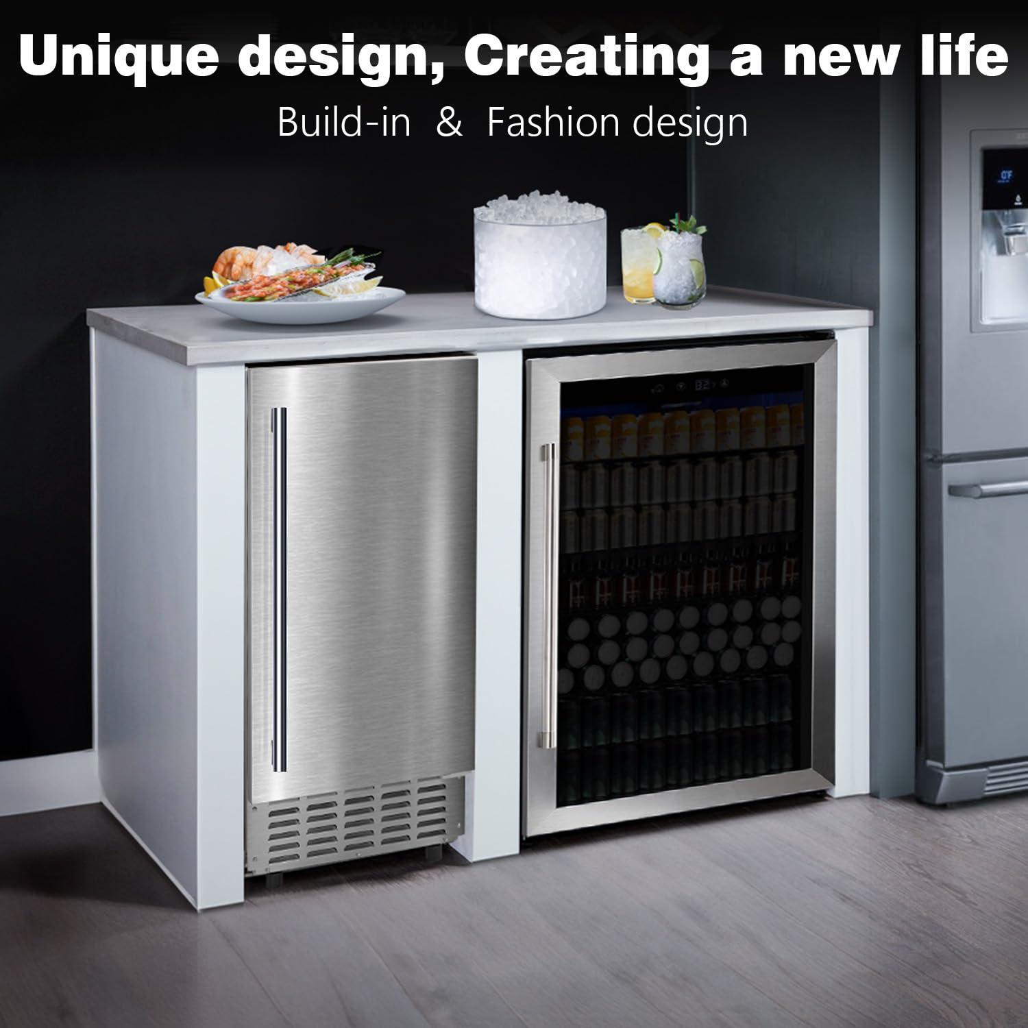image:imageCOWSAR Commercial Ice Maker Machine Nugget Ice 66lbs24H Stainless Steel Under Counter Ice Maker SelfCleanamp24H Timer Commercial Nugget Ice Machine with LCD Display Ideal for BarCafeRestaurant