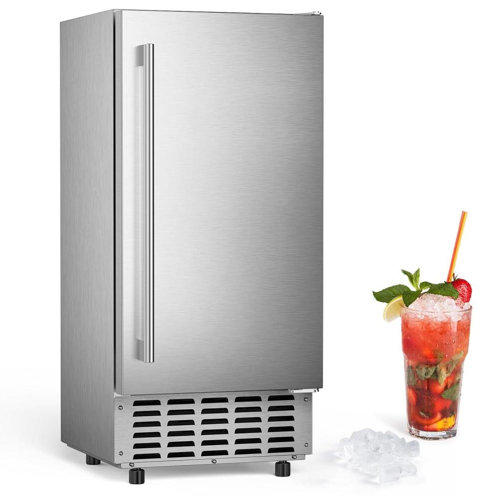 image:imageCOWSAR Commercial Ice Maker Machine Nugget Ice 66lbs24H Stainless Steel Under Counter Ice Maker SelfCleanamp24H Timer Commercial Nugget Ice Machine with LCD Display Ideal for BarCafeRestaurant